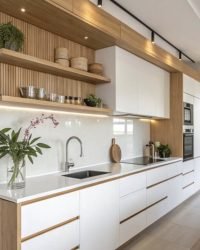 Moderne Houten Witte Keuken